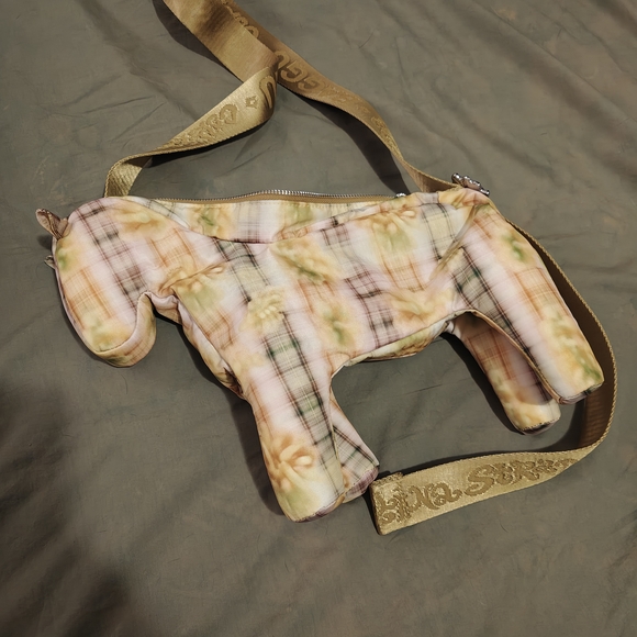 Plaid Horse-Shaped Shoulder Bag - Picture 1 of 3
